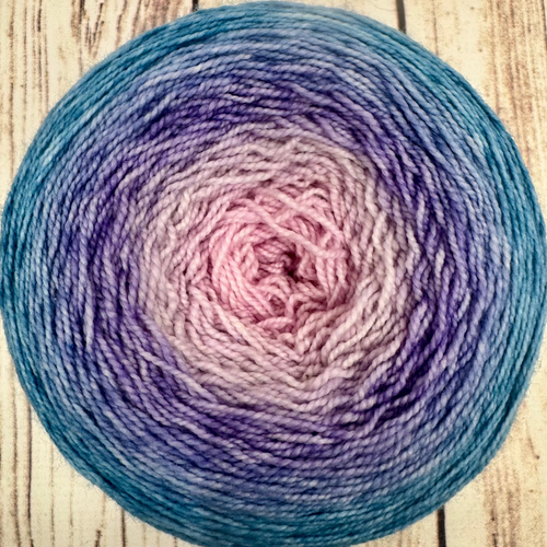 Pink to lavender to baby blue gradient - 800 yards