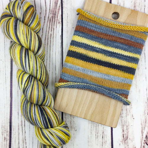 History Has Its Eyes On You - hand-dyed self-striping sock yarn